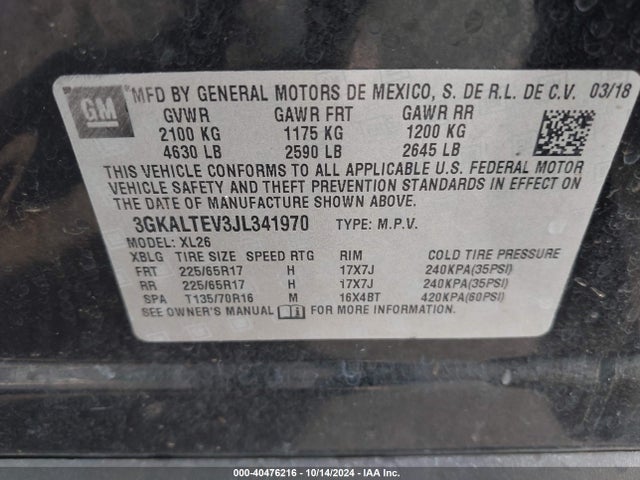 GMC Terrain Sle 2018 3GKALTEV3JL341970 Image 9