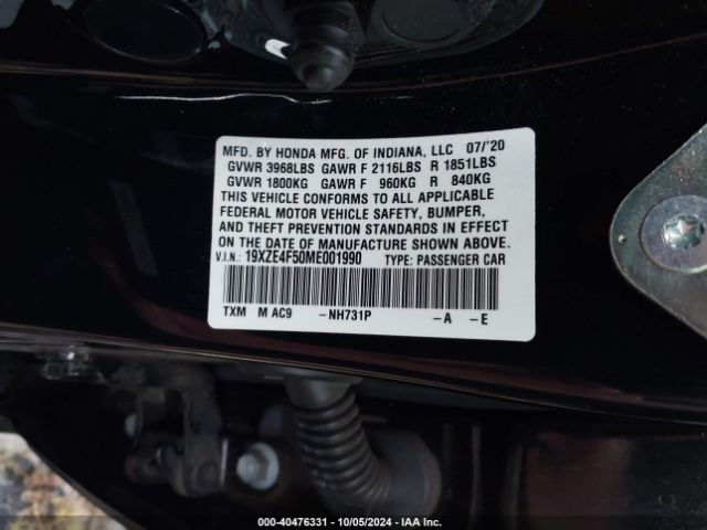 19XZE4F50ME001990 Honda INSIGHT EX