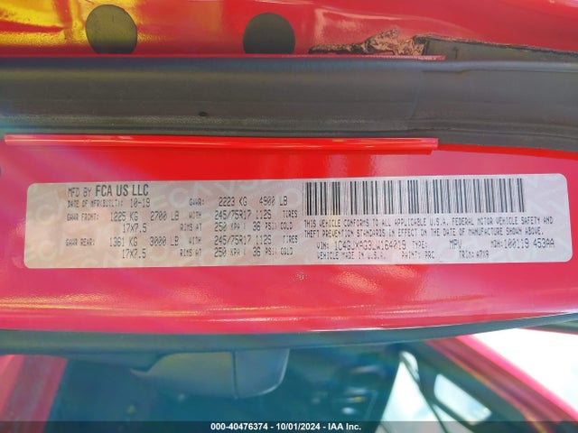 1C4GJXAG3LW164019 Jeep Wrangler Sport S 4x4