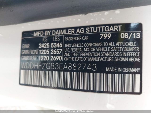 2014 MERCEDES-BENZ E 63 AMG WDDHF7GB3EA882743 Photo 8