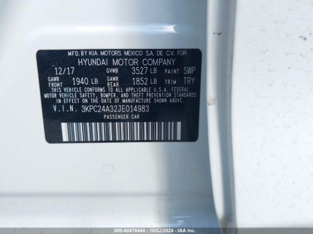 3KPC24A32JE014983 Hyundai ACCENT SE