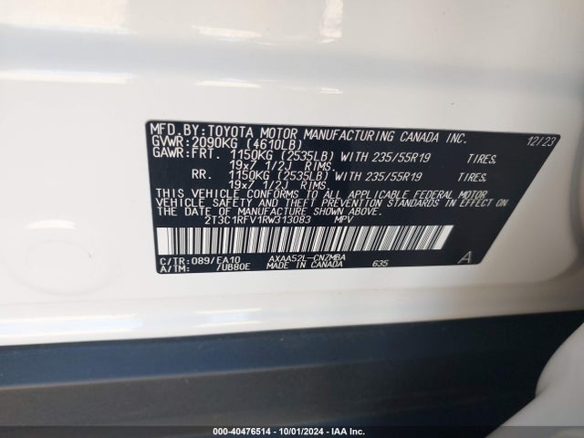Toyota Rav4 Xle Premium 2024 2T3C1RFV1RW313083 Image 9