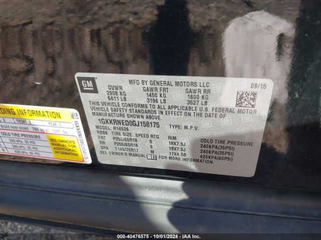 1GKKRNED0GJ158175 GMC Acadia Sle-1
