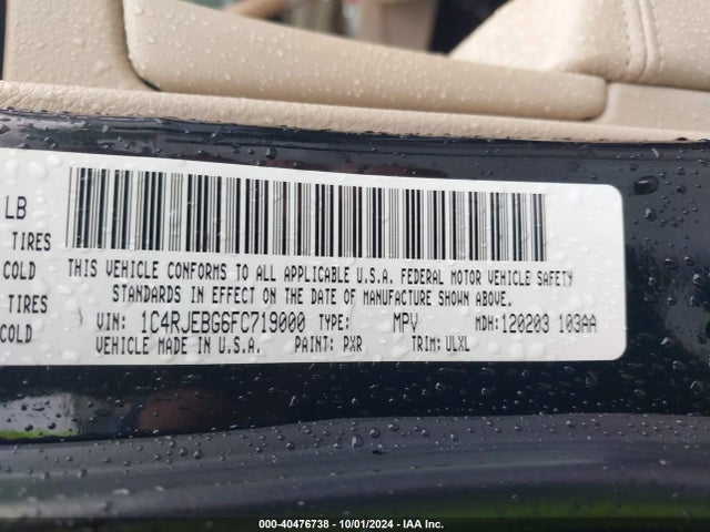 1C4RJEBG6FC719000 Jeep Grand Cherokee Limited
