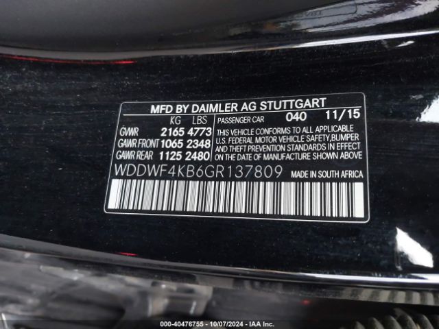 WDDWF4KB6GR137809 Mercedes-Benz C 300 4matic/luxury 4matic/sport 4matic