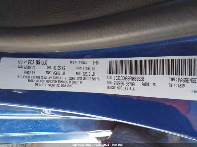 1C3CCCAB3FN662628 Chrysler 200 Limited