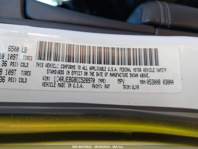 1C4RJEBG8EC528970 Jeep Grand Cherokee Limited