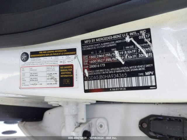 4JGDA5JB0HA934365 Mercedes-Benz GLE 350
