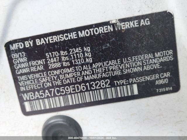 WBA5A7C59ED613282 BMW 528i Xdrive