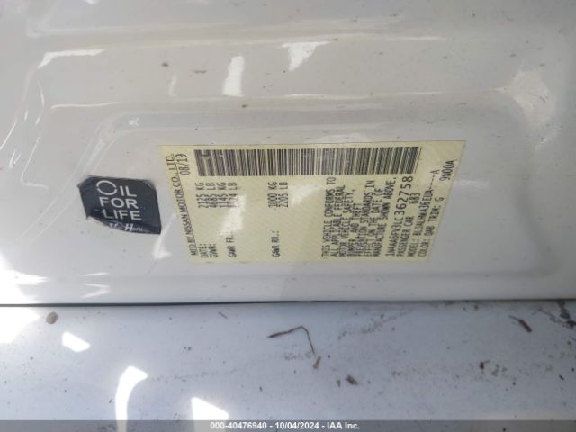 1N4AA6FV3LC362758 Nissan Maxima Platinum Xtronic Cvt