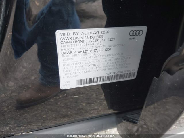 WA1EECF3XL1076313 Audi Q3 Premium Plus 45 Tfsi S Line Quattro Tiptronic