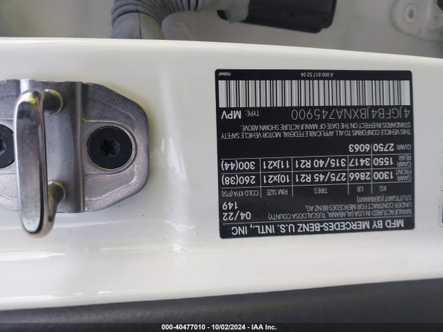 4JGFB4JBXNA745900 Mercedes-Benz GLE 350