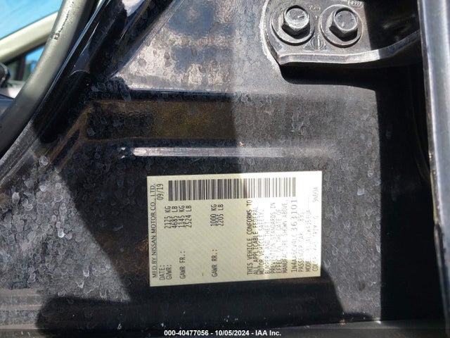 Nissan Maxima Sv Xtronic Cvt 2020 1N4AA6CV4LC363101 Image 9