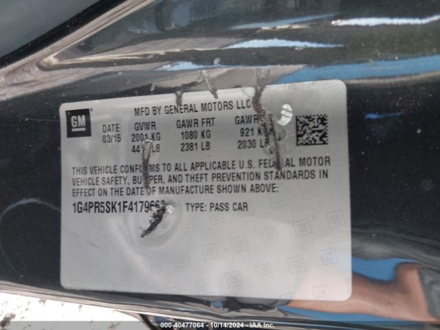1G4PR5SK1F4179663 Buick Verano Convenience Group