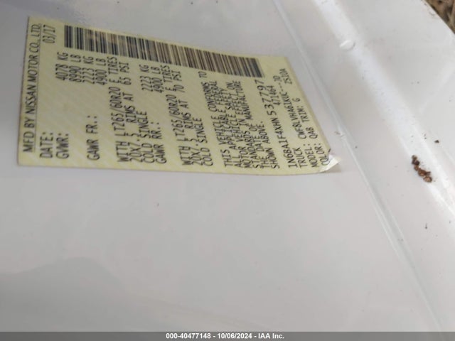 1N6BA1F4XHN537797 Nissan Titan Xd Sl Diesel