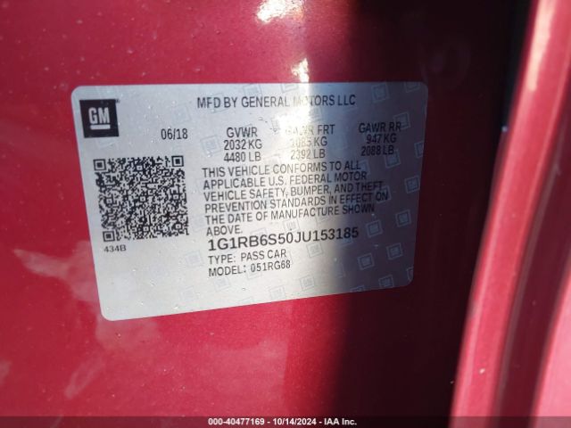 1G1RB6S50JU153185 Chevrolet Volt Premier