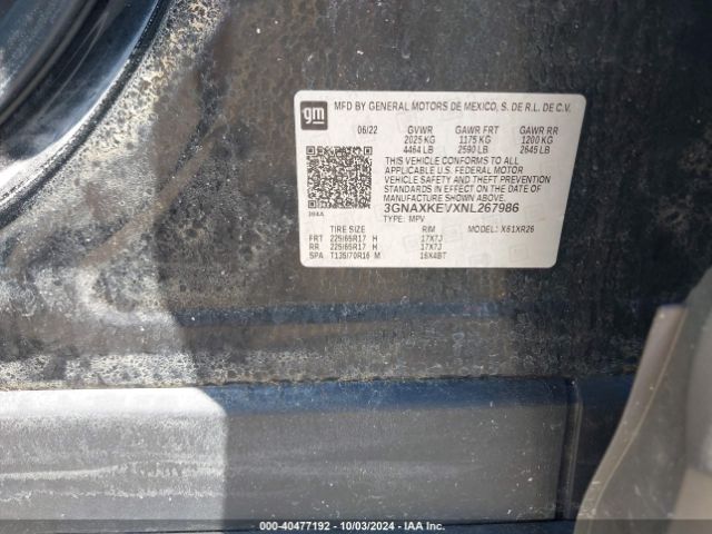 2022 CHEVROLET EQUINOX 3GNAXKEVXNL267986 Photo 8