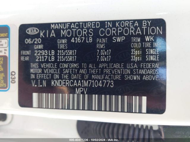 KNDERCAA1M7104773 KIA SELTOS EX