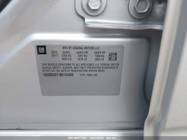 2011 CADILLAC CTS 1G6DG5EY1B0160466 Photo 8
