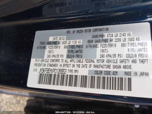 JM3KFBEMXP0125653 Mazda Cx-5 2.5 S Premium Plus