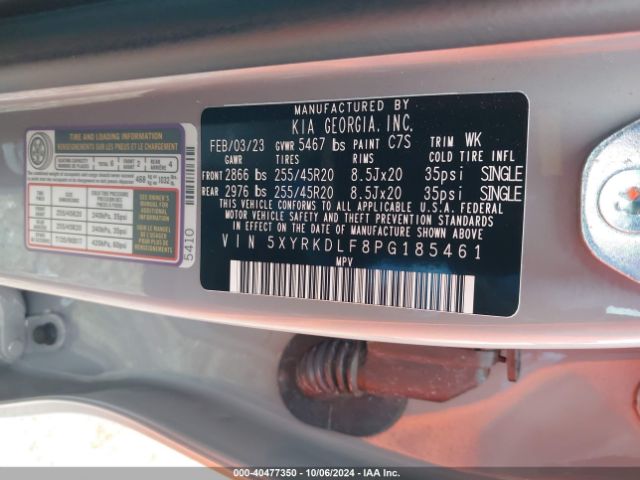 5XYRKDLF8PG185461 KIA SORENTO SX