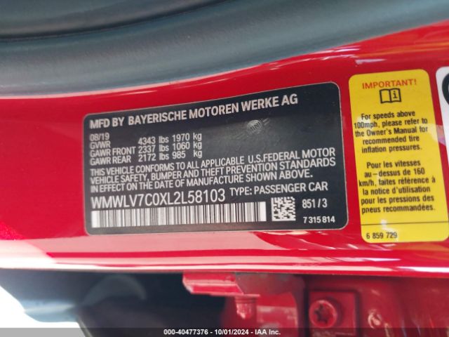 WMWLV7C0XL2L58103 Mini Clubman Cooper S