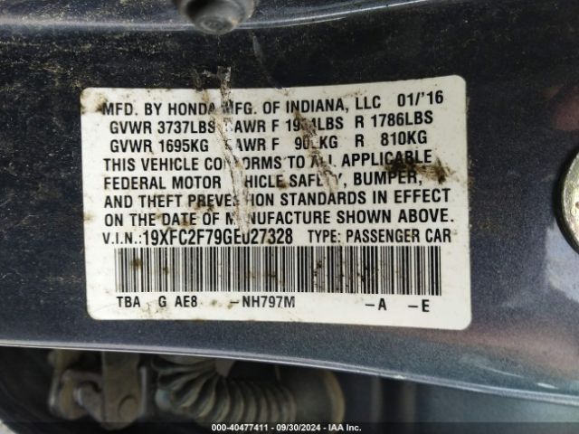 19XFC2F79GE027328 Honda CIVIC EX