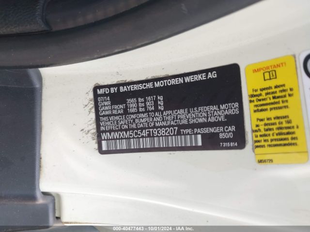 WMWXM5C54FT938207 Mini Hardtop Cooper