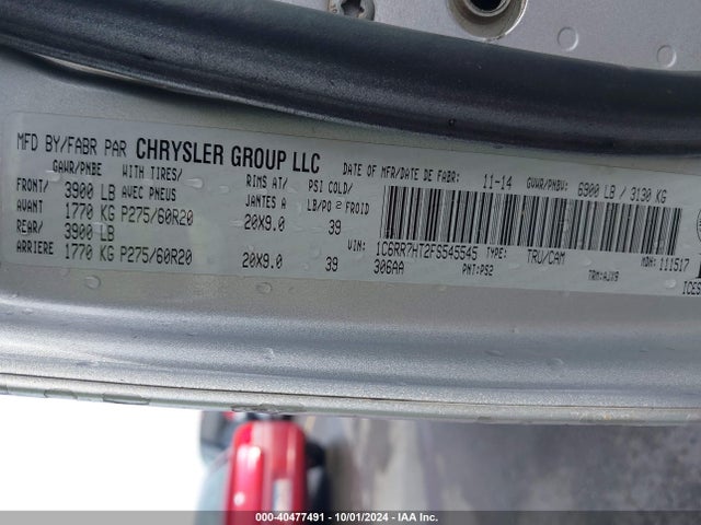 1C6RR7HT2FS545545 RAM 1500 Sport