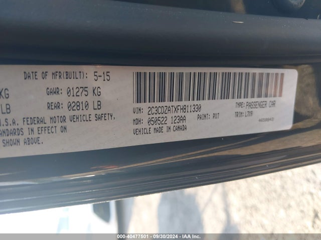 2C3CDZATXFH811330 Dodge Challenger R/t