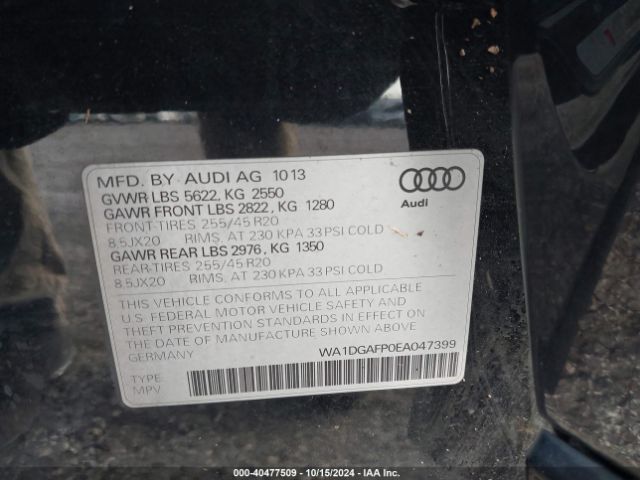 WA1DGAFP0EA047399 Audi Q5 3.0t Premium Plus
