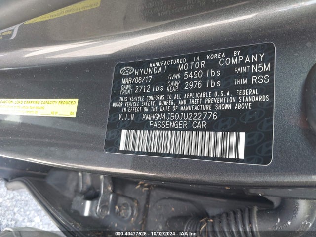 KMHGN4JB0JU222776 Genesis G80 3.3t Sport