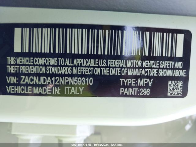 ZACNJDA12NPN59310 Jeep Renegade Sport 4x4