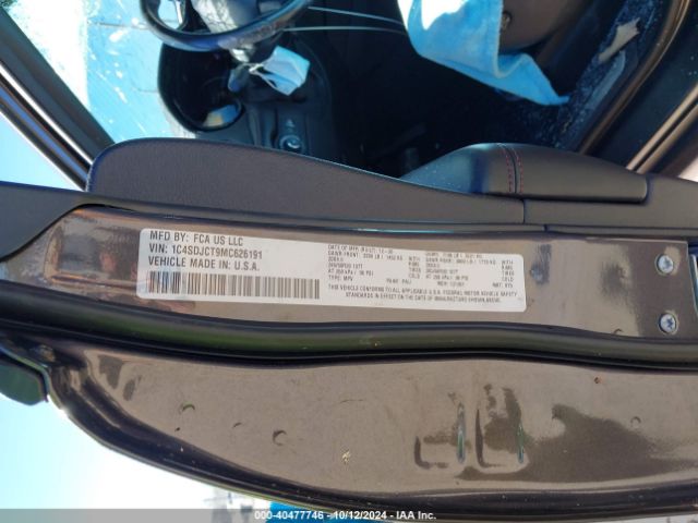 1C4SDJCT9MC626191 Dodge Durango R/t Awd