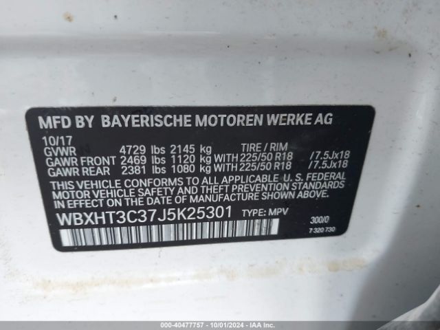WBXHT3C37J5K25301 BMW X1 Xdrive28i