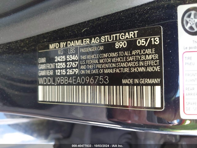 WDDLJ9BB4EA096753 Mercedes-Benz Cls 550 4matic