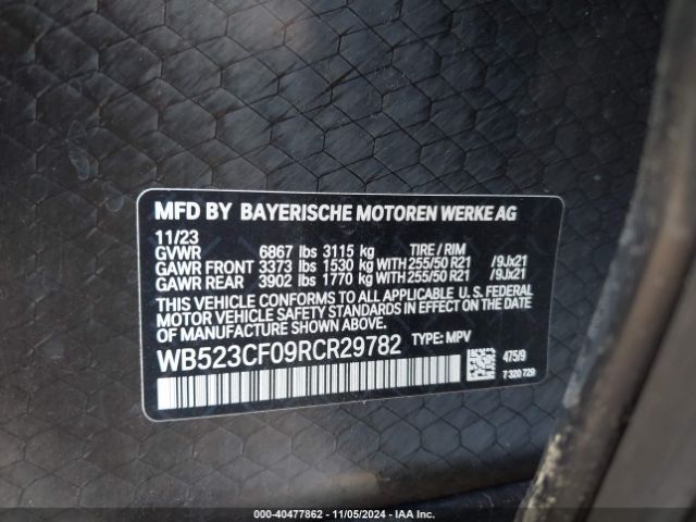 WB523CF09RCR29782 BMW Ix Xdrive50