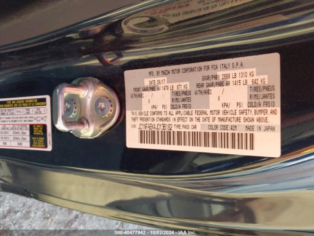 JC1NFAEK4J0136182 Fiat 124 Spider Classica