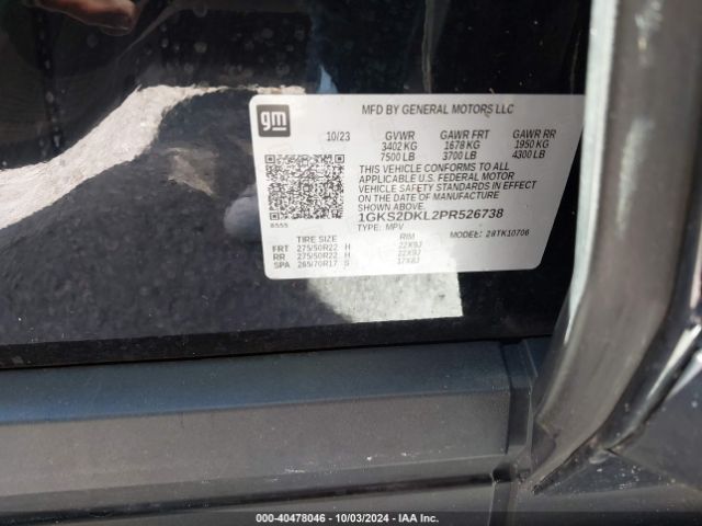 1GKS2DKL2PR526738 GMC Yukon 4wd Denali