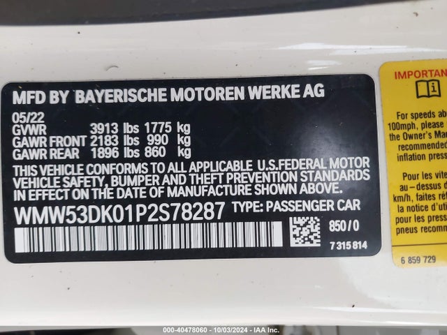 2023 MINI HARDTOP WMW53DK01P2S78287 Photo 8