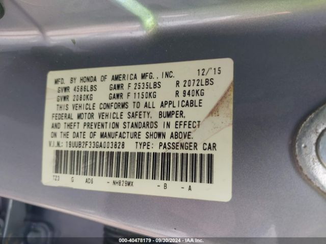 19UUB2F33GA003828 Acura Tlx V6