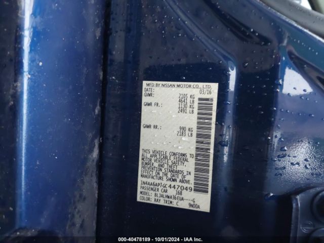 1N4AA6AP7GC447049 Nissan Maxima 3.5 Platinum