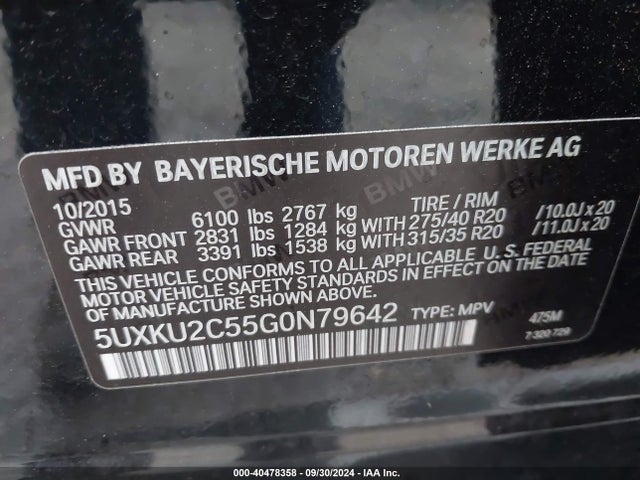 5UXKU2C55G0N79642 BMW X6 Xdrive35i