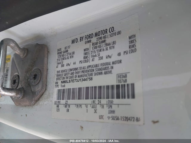 Ford Transit Connect Xl 2018 NM0LS7E73J1344758 Image 9
