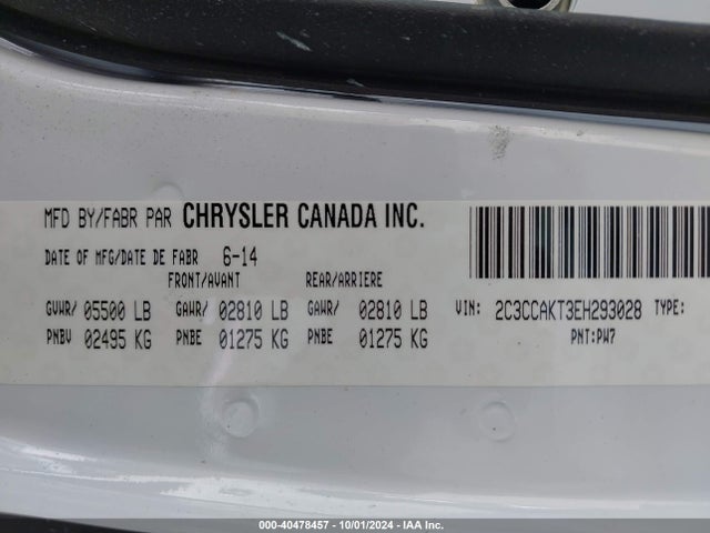 2C3CCAKT3EH293028 Chrysler 300C