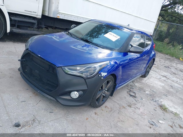 Hyundai Veloster Turbo W/black 2014 KMHTC6AE1EU210233 Image 2