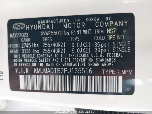 KMUMADTB2PU135516 Genesis Gv70 2.5t Awd