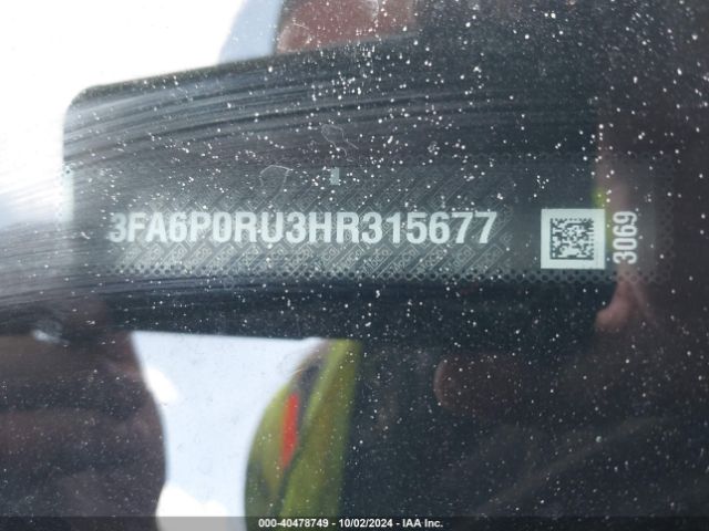 3FA6P0RU3HR315677 Ford Fusion Hybrid Titanium