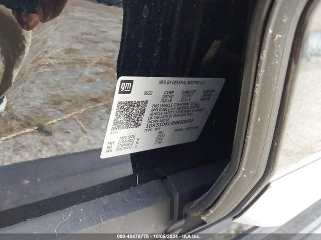 GMC Yukon 2wd Denali 2022 1GKS1DKL8NR326074 Image 9