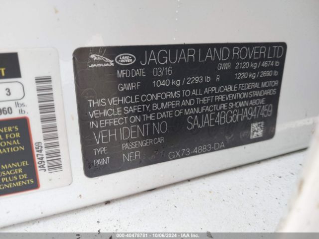 SAJAE4BG6HA947459 Jaguar Xe 25t Prestige